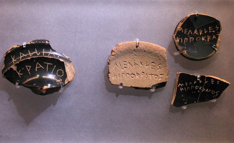 Greek Ostraka Shards From Voting Sites