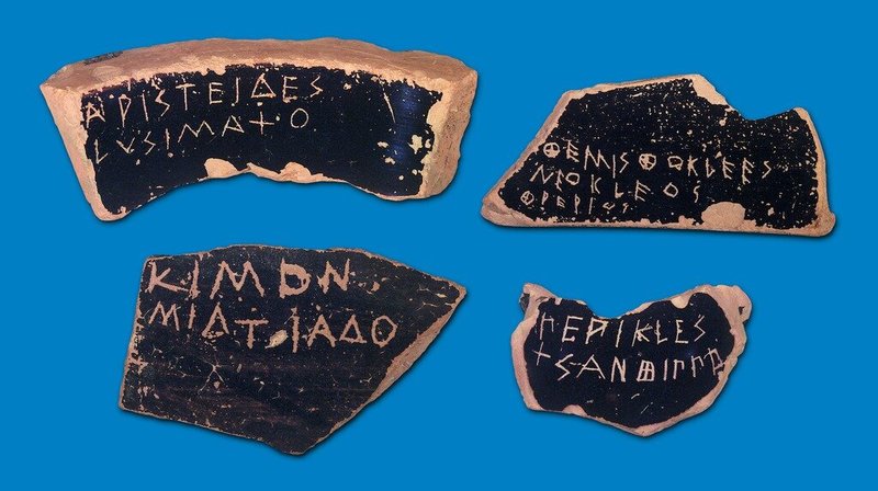 Greek Ostraka Shards From Voting Sites