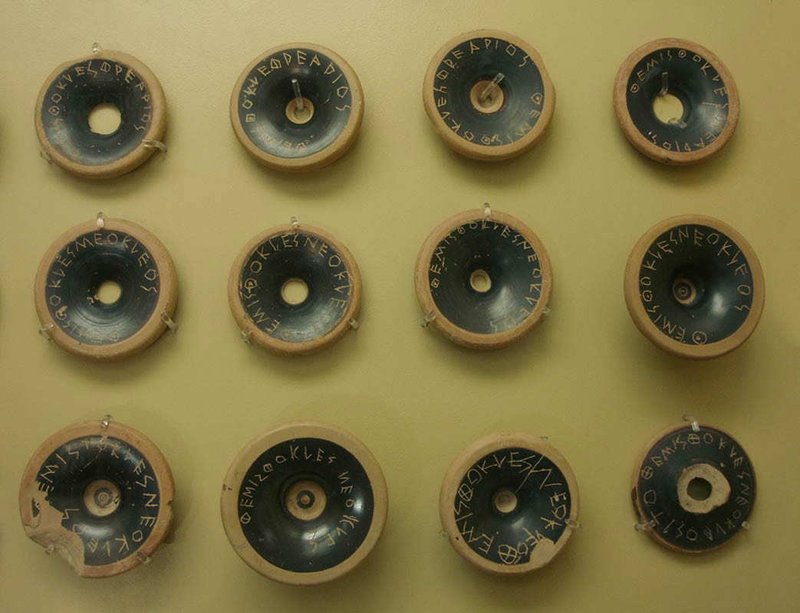 Greek Ostraka Shards From Voting Sites