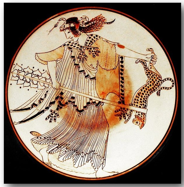 Greek Pottery With Mythological Scenes
