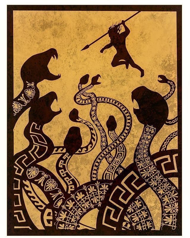 Greek Pottery With Mythological Scenes