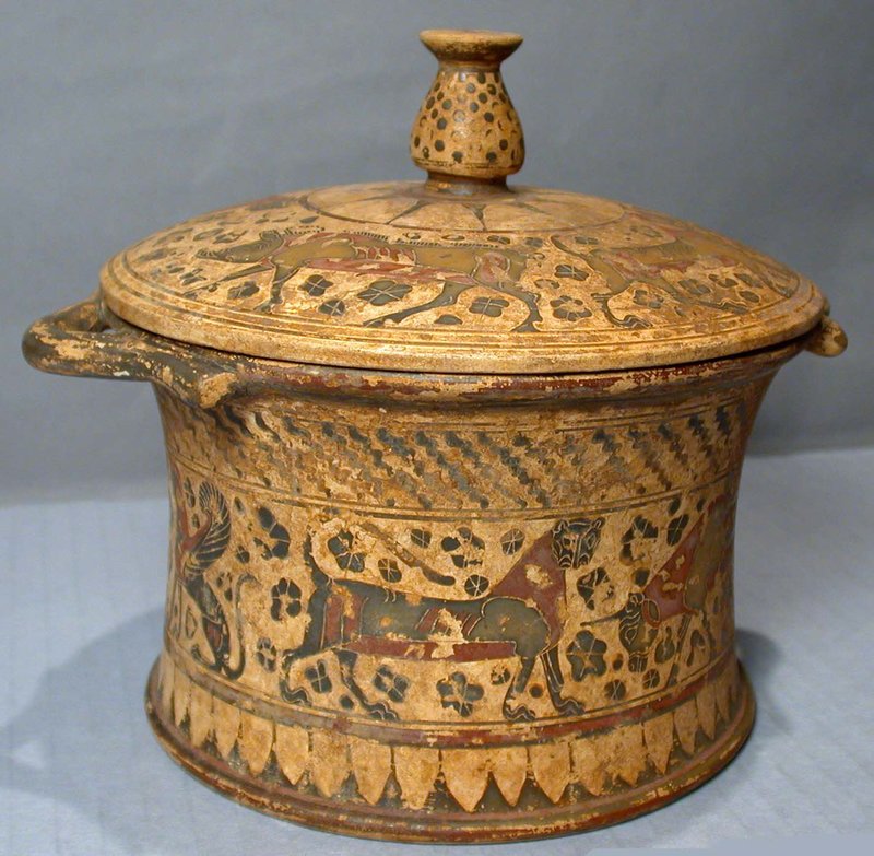 Greek Pyxis Containers With Lid