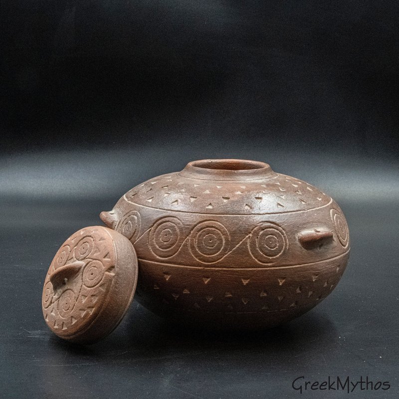 Greek Pyxis Containers With Lid