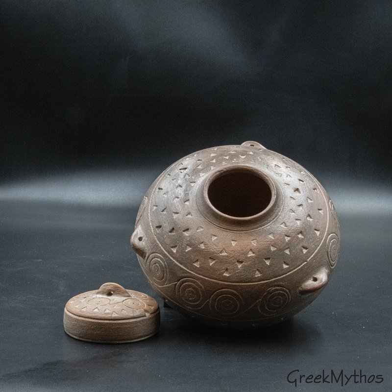 Greek Pyxis Containers With Lid