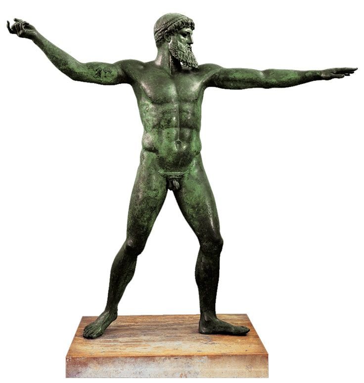 Greek Statue Of Poseidon Or Zeus