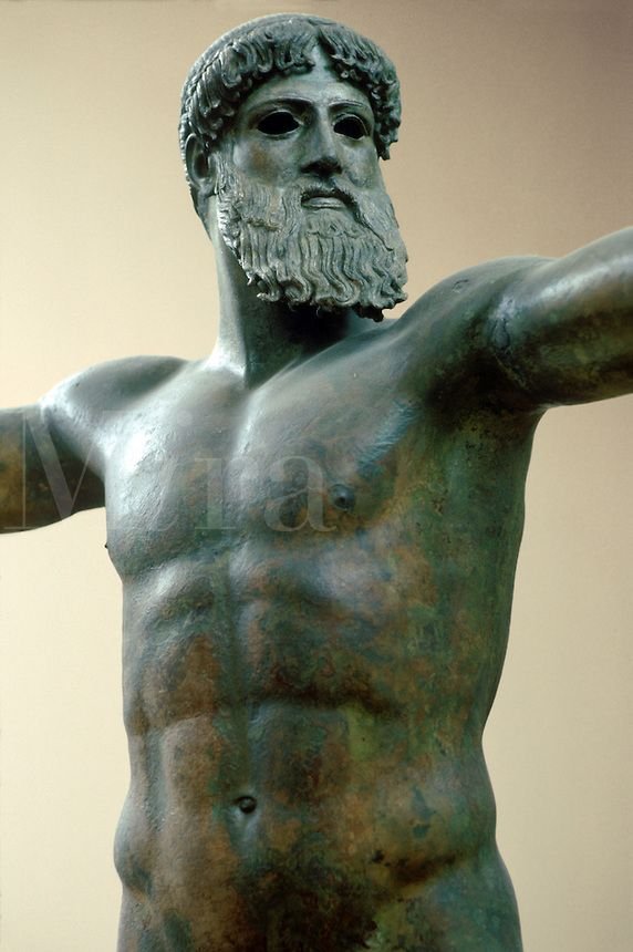 Greek Statue Of Poseidon Or Zeus