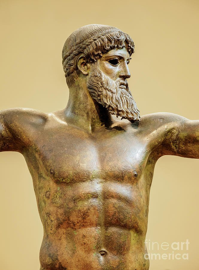 Greek Statue Of Poseidon Or Zeus