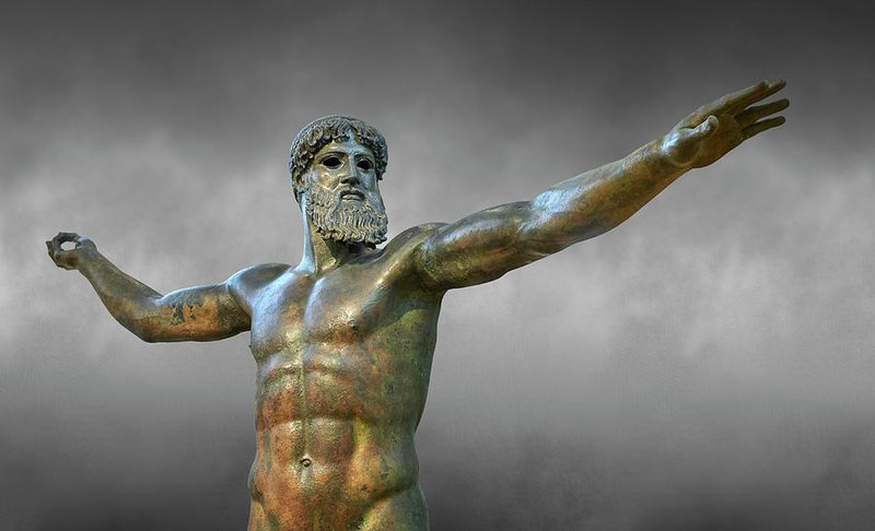 Greek Statue Of Poseidon Or Zeus