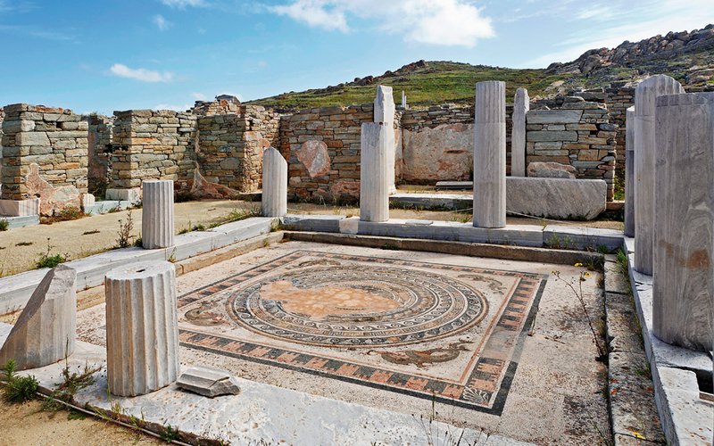Greek Temple Foundations On Delos