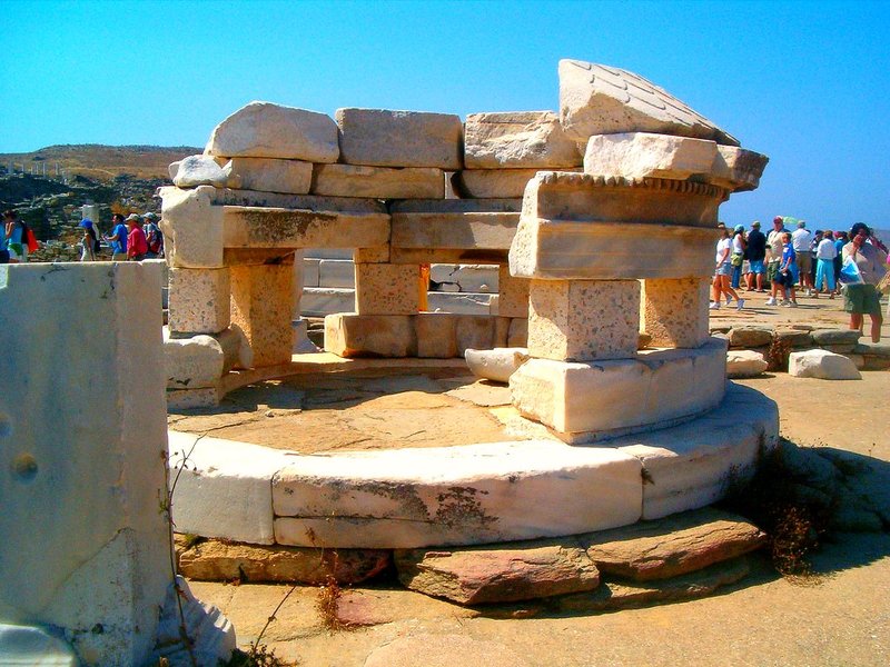 Greek Temple Foundations On Delos