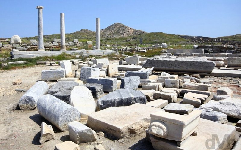 Greek Temple Foundations On Delos