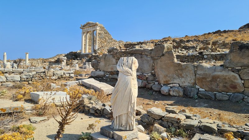 Greek Temple Foundations On Delos<span class=