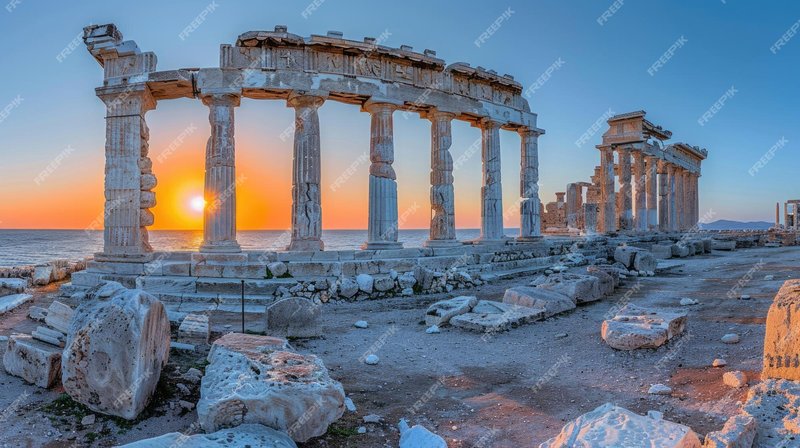 Greek Temple Of Athena Alea At Tegea