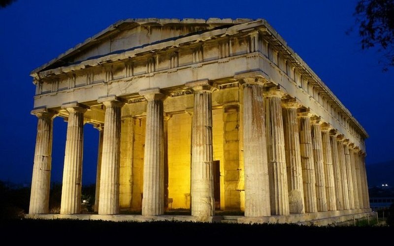 Greek Temple Of Hephaestus In Athens