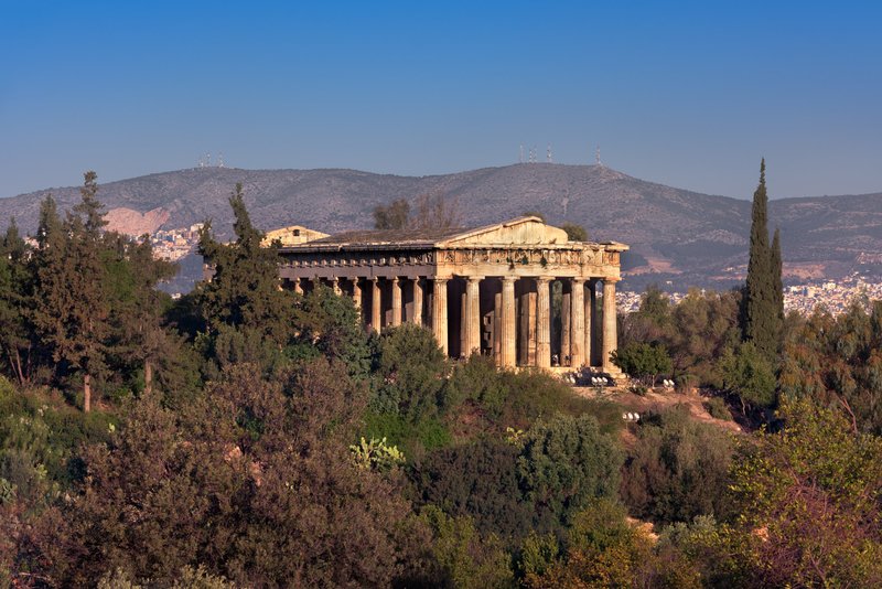 Greek Temple Of Hephaestus In Athens