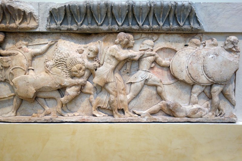 Greek Temple Relief Of The Gigantomachy