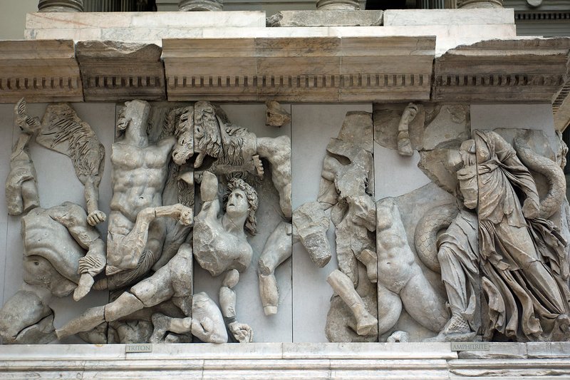 Greek Temple Relief Of The Gigantomachy