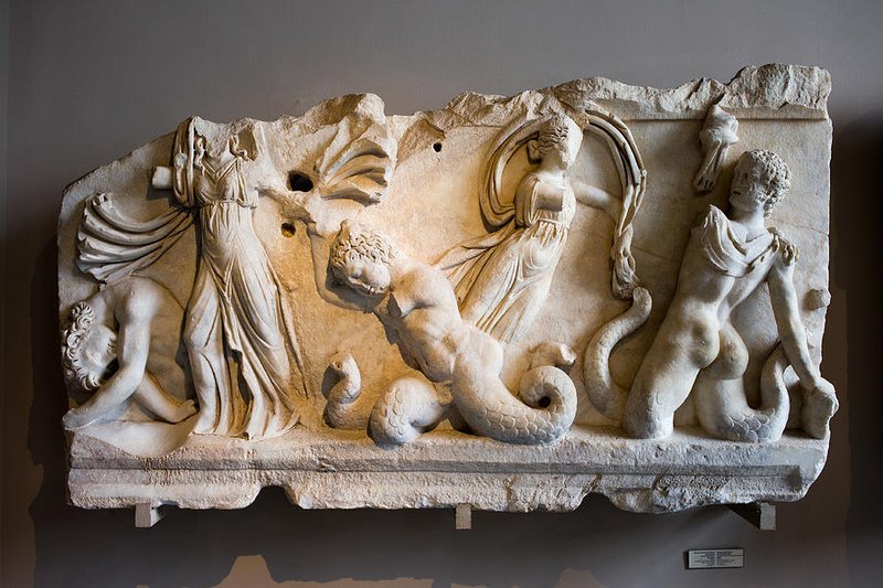 Greek Temple Relief Of The Gigantomachy