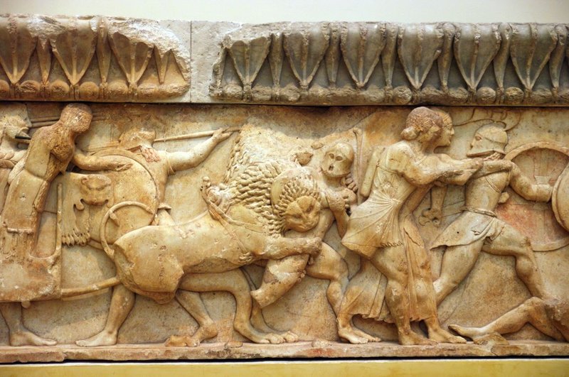 Greek Temple Relief Of The Gigantomachy