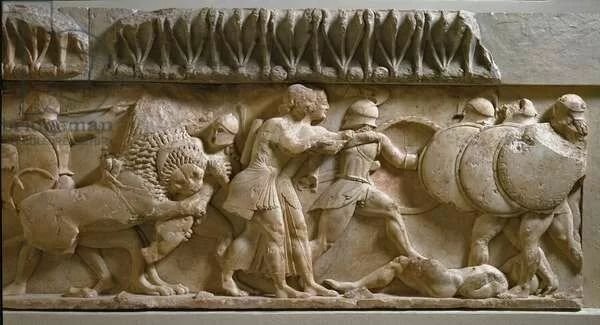 Greek Temple Relief Of The Gigantomachy
