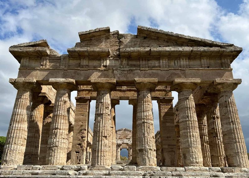 Greek Temple Ruins In Paestum