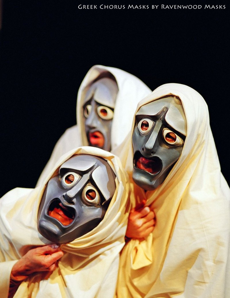 Greek Theater Masks And Costumes