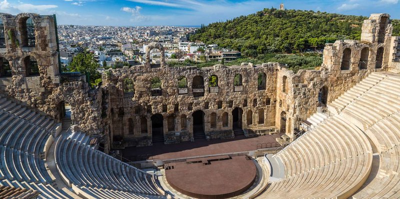 Greek Theater Of Dionysus In Athens
