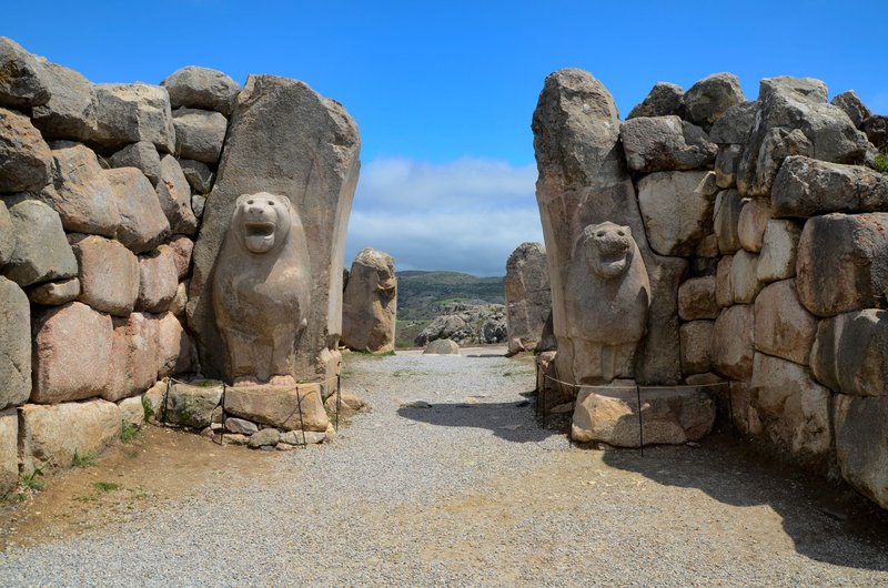 Hittite Lion Gate At Hattusa