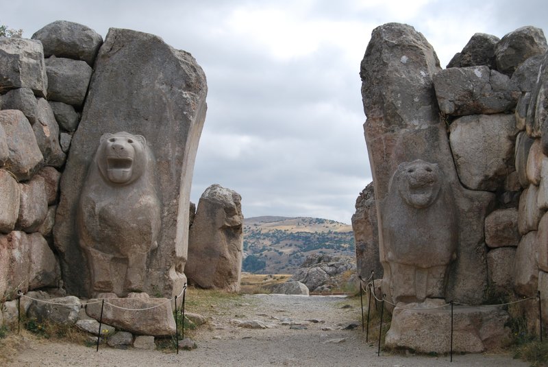 Hittite Lion Gate At Hattusa