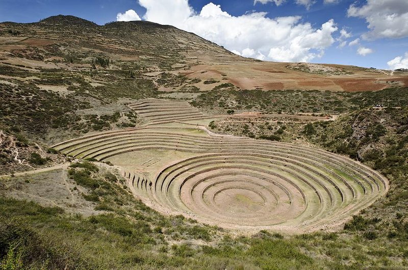 Inca Agricultural Terraces In Moray