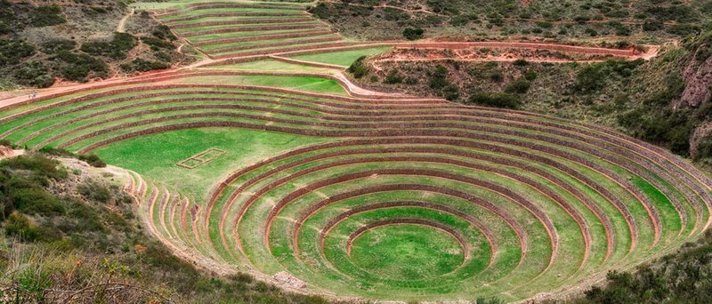 Inca Agricultural Terraces In Moray