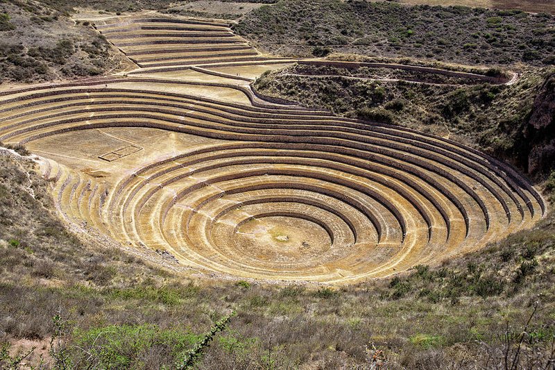 Inca Agricultural Terraces In Moray<span class=