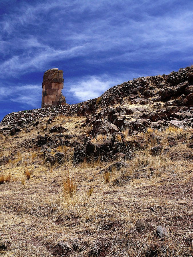 Inca Burial Towers At Sillustani<span class=