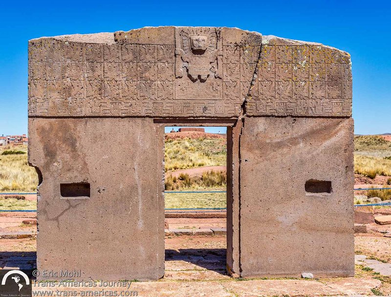 Inca Stone Sun Gate At Tiwanaku