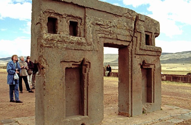 Inca Stone Sun Gate At Tiwanaku