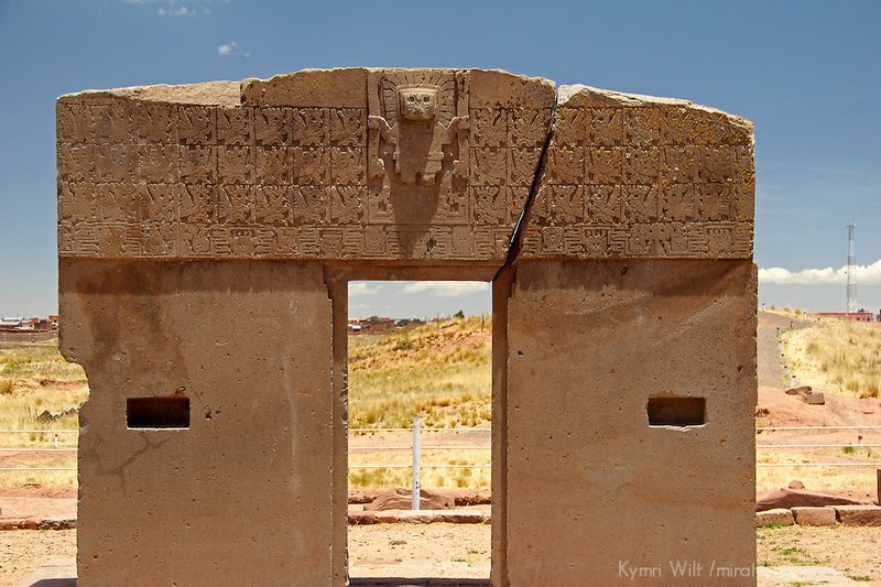 Inca Stone Sun Gate At Tiwanaku