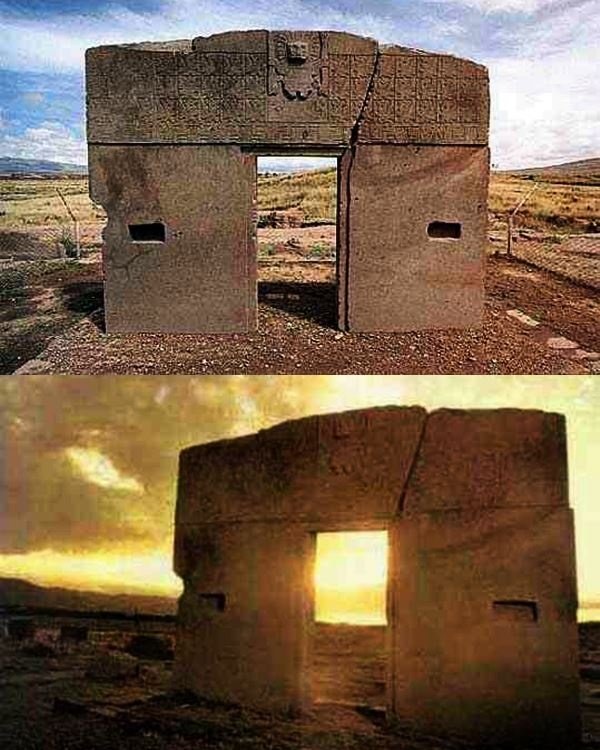 Inca Stone Sun Gate At Tiwanaku