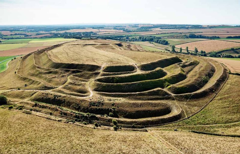 Iron Age Hillfort At Maiden Castle<span class=
