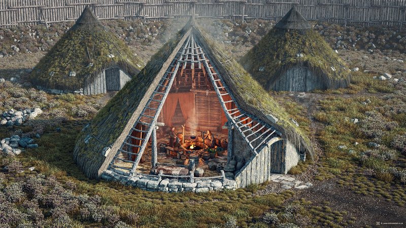 Iron Age Roundhouse Village Layout