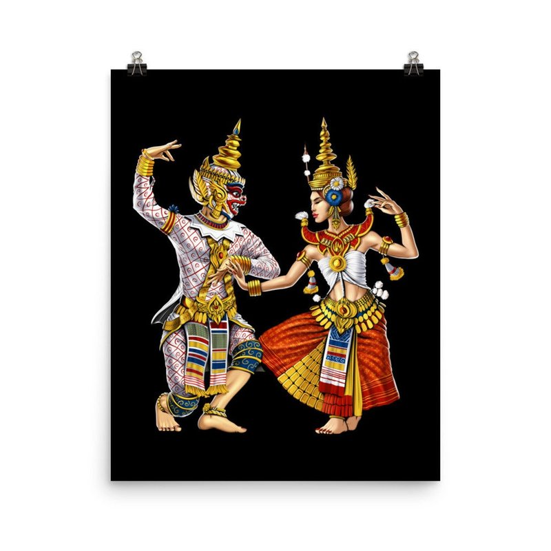 Khmer Dancing Apsara Carvings