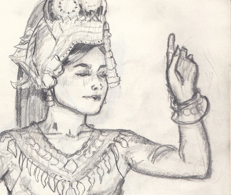 Khmer Dancing Apsara Carvings