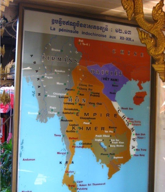 Khmer Empire Map And Artifacts
