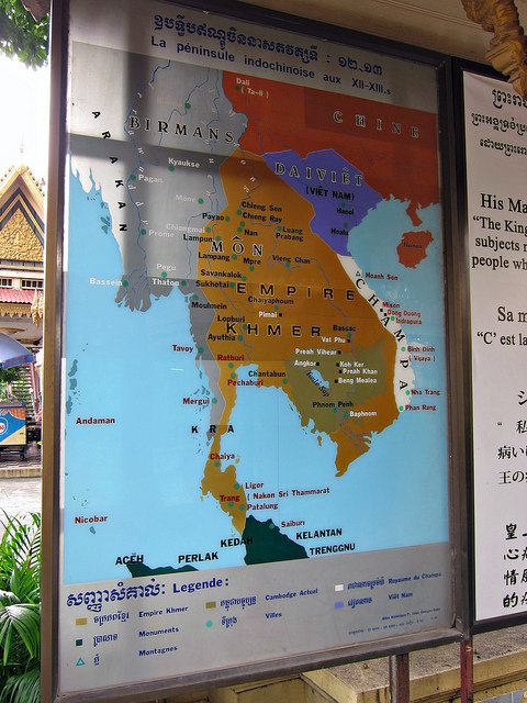 Khmer Empire Map And Artifacts
