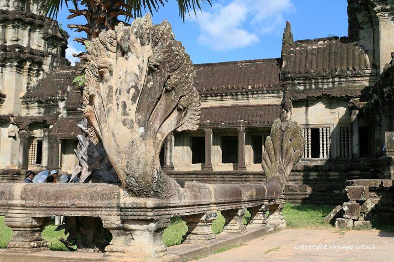 Khmer Naga Balustrades At Angkor Thom