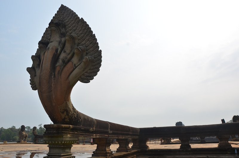 Khmer Naga Balustrades At Angkor Thom