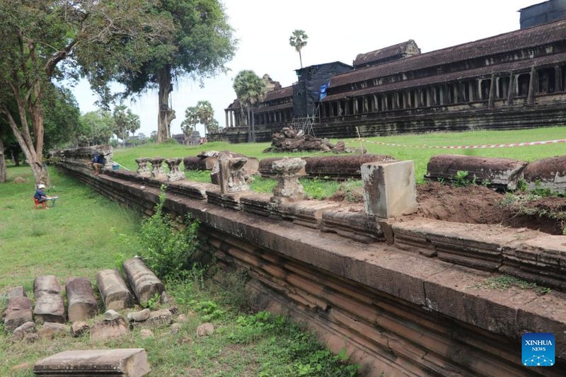 Khmer Naga Balustrades At Angkor Thom