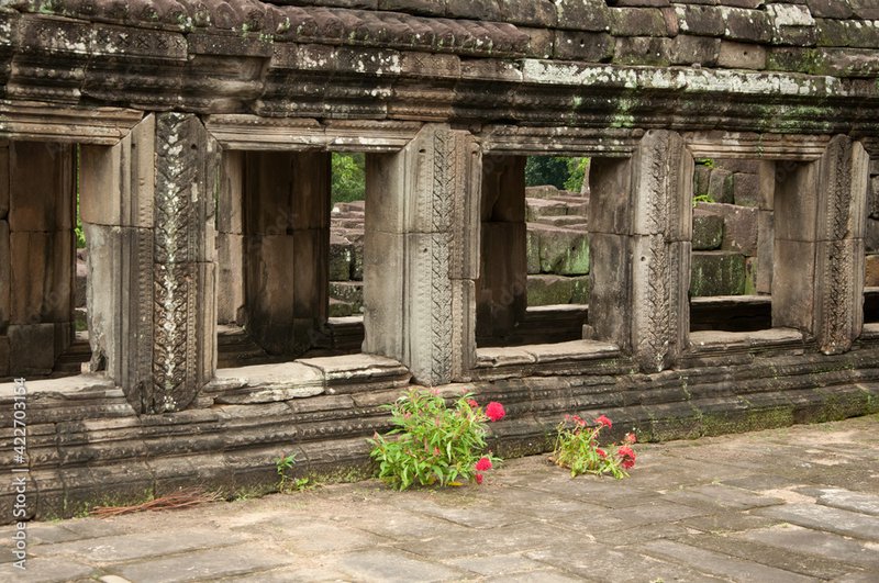 Khmer Temple Ruins At Ta Prohm