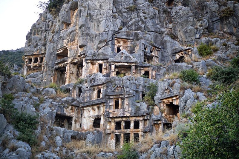 Lycian Rock Tombs In Myra