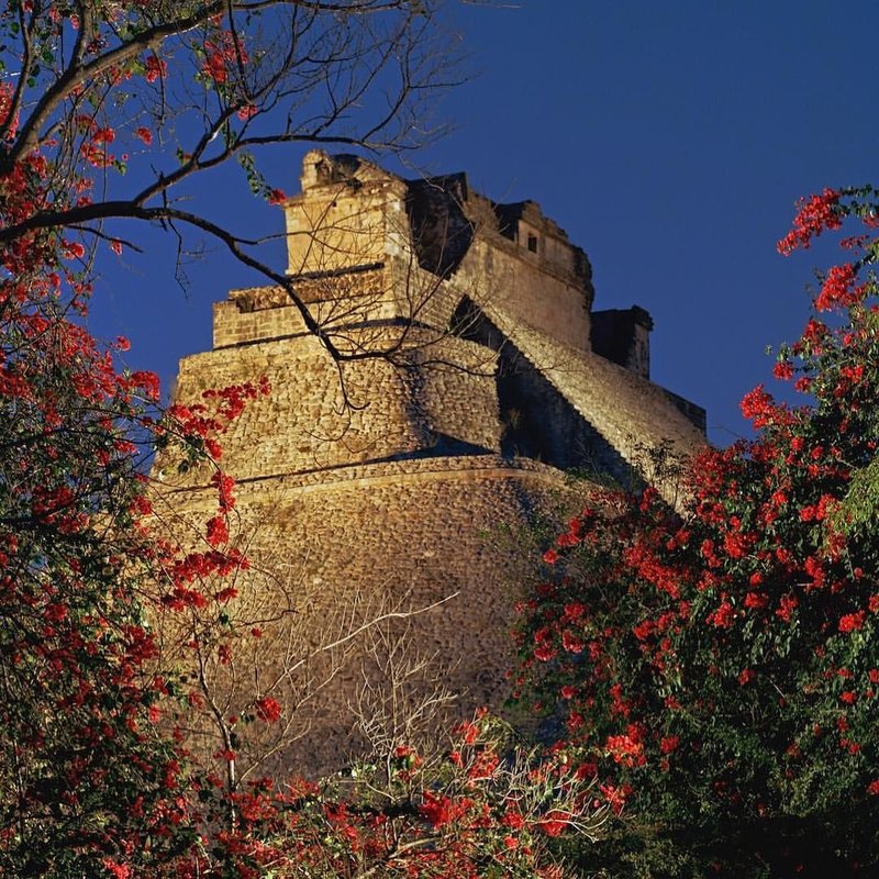 Maya Observatory At Uxmal