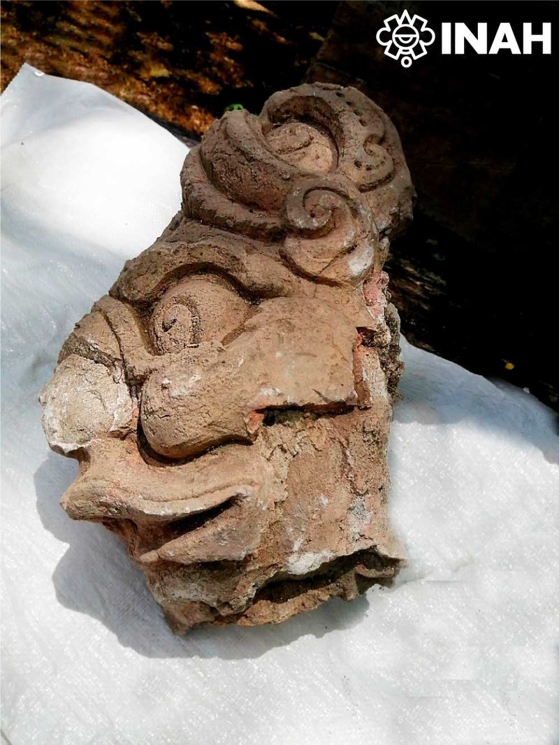 Maya Stucco Masks On Pyramids